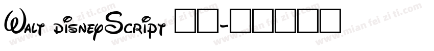Walt disneyScript 字体字体转换